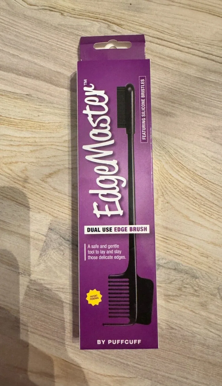 PuffCuff Edge Master Dual Edge Brush Silicone Bristles NEW
